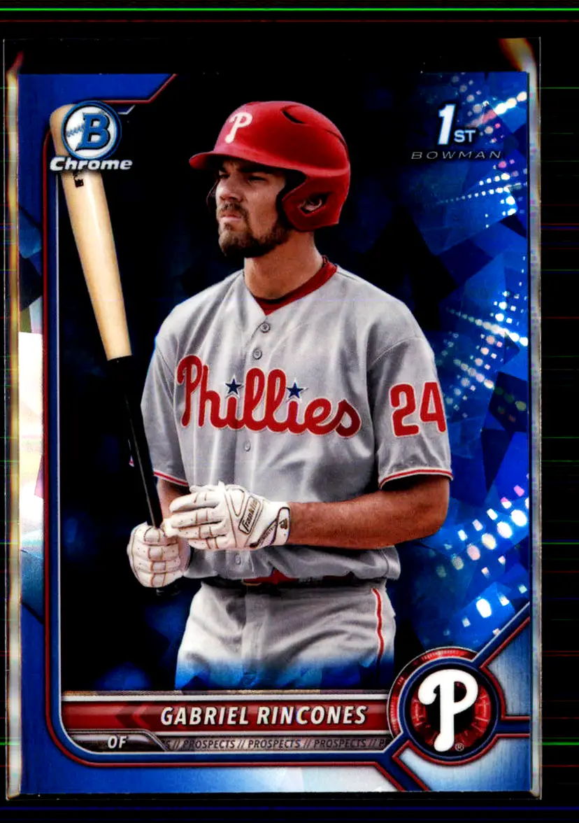 Gabriel Rincones 2022 Bowman Chrome Draft Sapphire #BDC-142 - Philadelphia Phillies - (151-37)