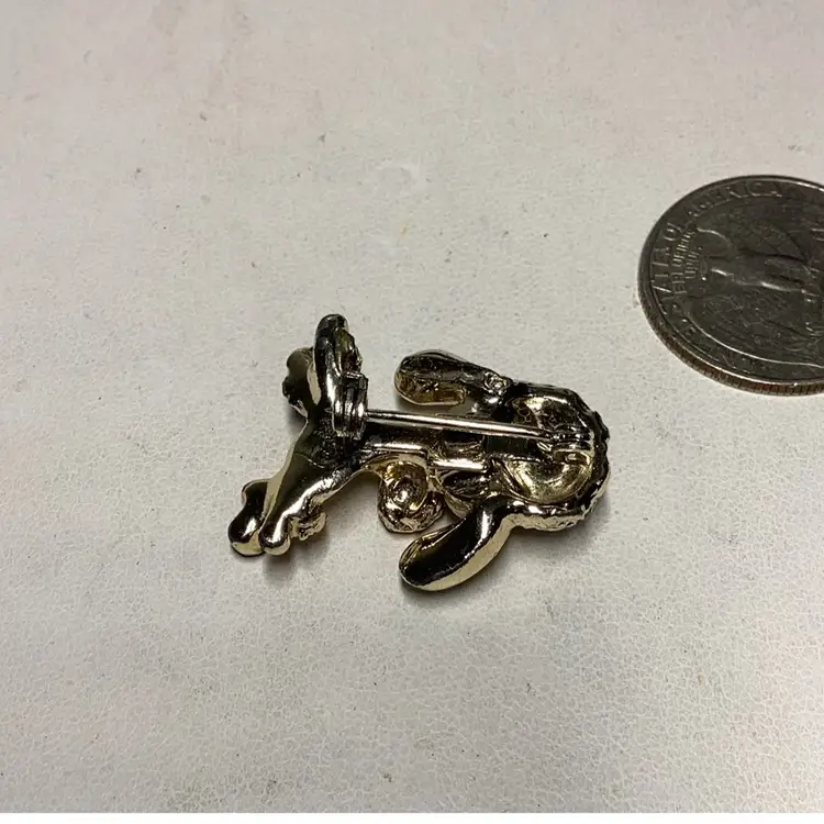 Paddle Dog Brooch 1” - Signed Gerry’s