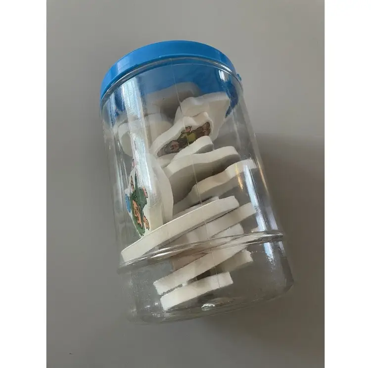 1992 Colorforms #3328 Norfin Troll Color Foams - Tub Bath Toys 19 Pieces.