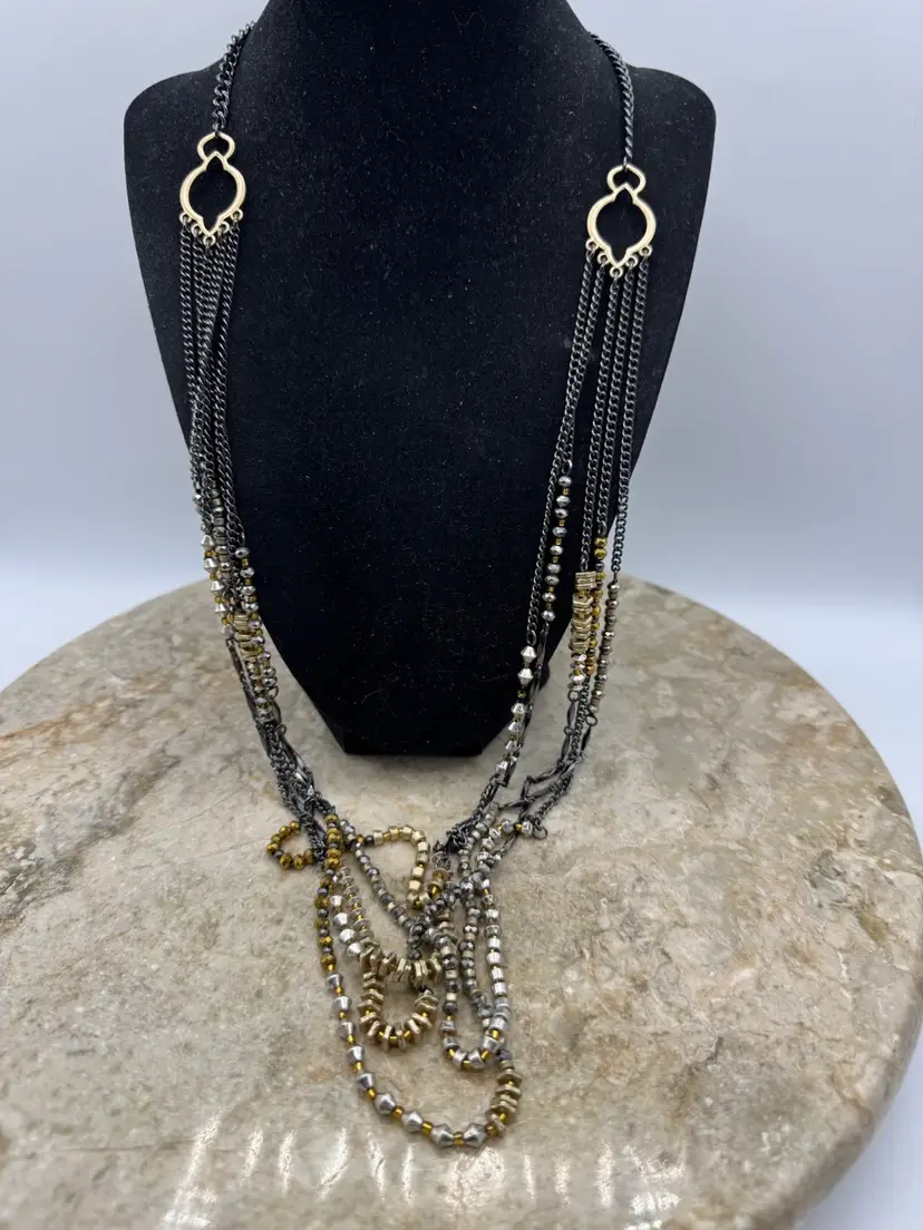 Joan Rivers Gold & Silver Tone Multi Strand Necklace