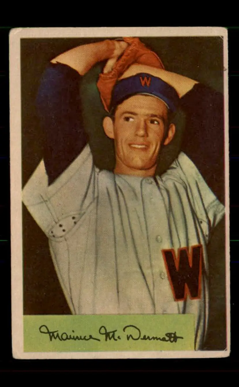 1954 Bowman #56 Maury McDermott - (pk-tl3) - Washington Senators