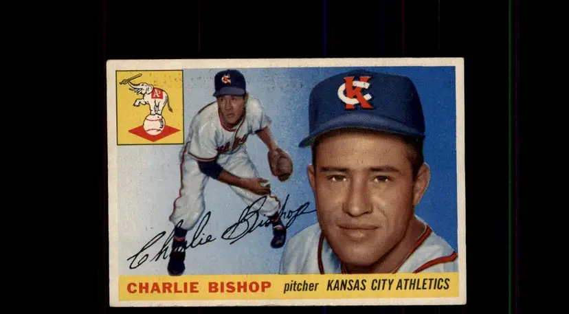 1955 Topps #96 Charlie Bishop - (pk-tl1) - Kansas City Athletics