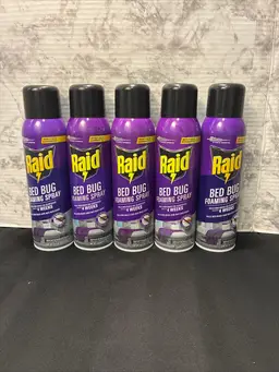 5x Raid Bed Bug Foaming Spray 16.5oz Each Bed Bug Treatment Up To 4 Weeks New