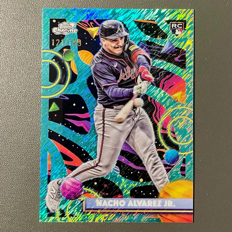 Nacho Alvarez (Atlanta Braves) 2025 Topps Cosmic Chrome Aqua Equinox Refractor /199