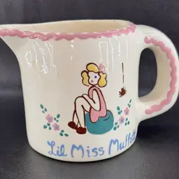 Vintage Lil Miss Muffett Ceramic Creamer Original By Dora California