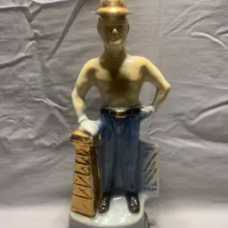 VTG 1971 Tulsa Driller Jim Beam Whiskey Bottle, Petroleum Exposition ( Empty )