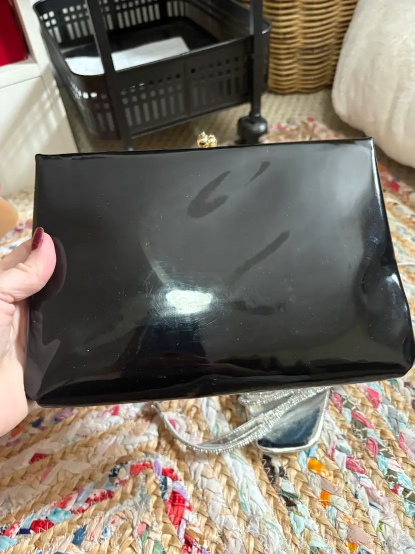 Black Patent Leather Purse