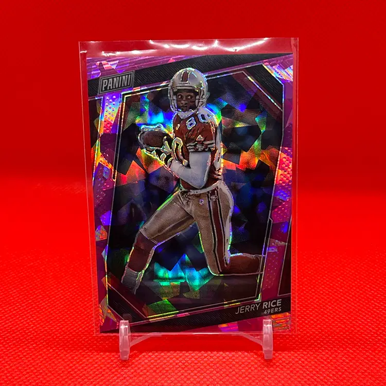 2023 Panini National Jerry Rice #6 VIP Gold Pack Pink Sparkle 10/75