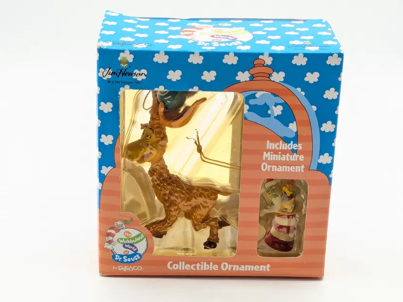 Vintage Enesco Dr. Seuss Christmas Ornaments in Box 1997