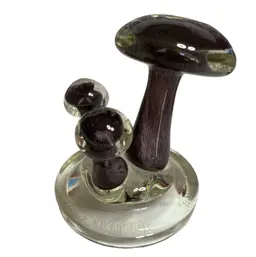 Art Glass Mushrooms Purple Somerso 5”