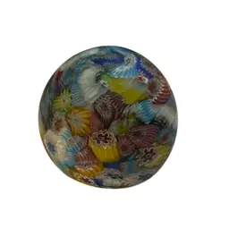 Vintage Murano Millefiore Matte Satin Finish Scrambled Canes  - 2.25”