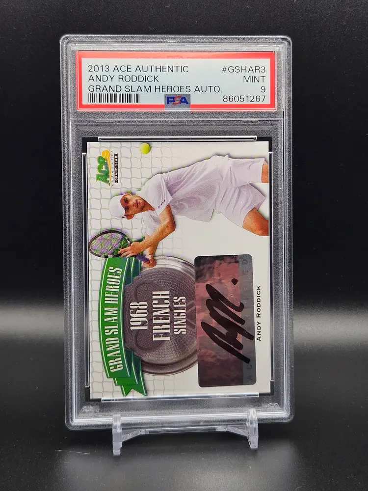 2013 Ace Authentic Grand Slam Heroes Auto #GSHAR3 Andy Roddick PSA 9