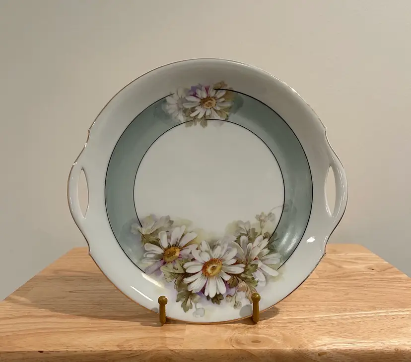 Vintage Bavaria Nappy Plate Dish Daisy Pattern
