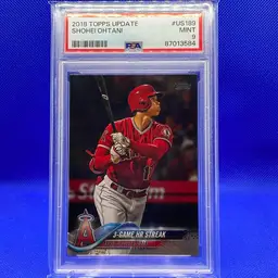 2018 Topps Update 3-Game Home Run Streak Shohei Ohtani PSA 9
