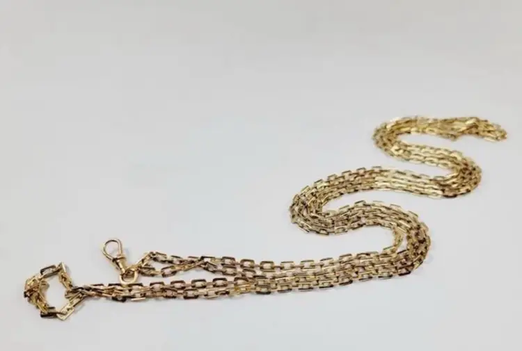 Antique Victorian Longaurd 60" Venetian Chain Hallmarked, 20k Yellow Gold , Clip Is 18k, 31.2 Grams 👀 Exquisite!