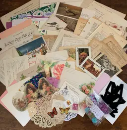 Junk Journal Ephemera Paper Packet 90+ Pieces