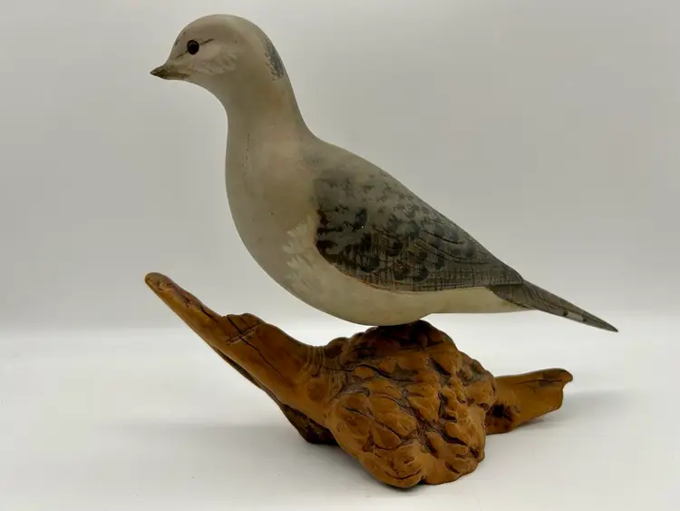 Vintage Peter Kaune Hand Carved Decorative Wooden Dove Bird - AS IS