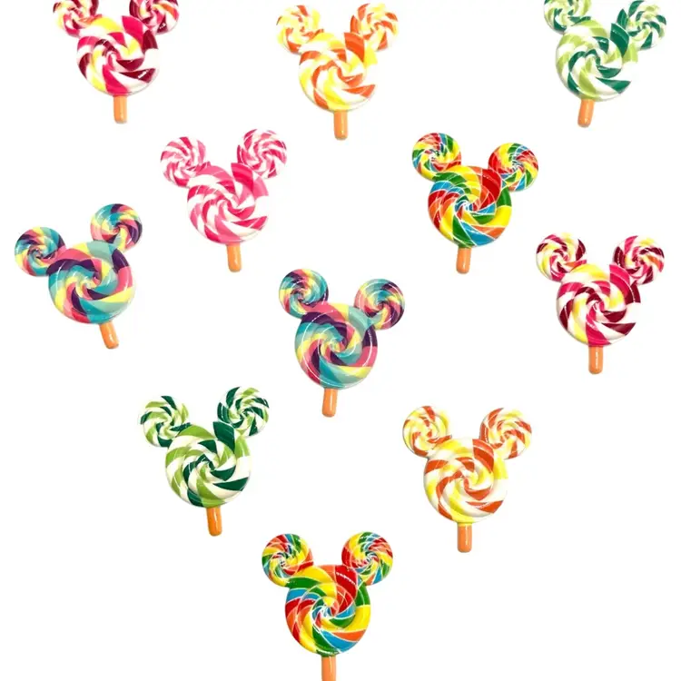 20 Pieces Of Lollipop Resin Charms