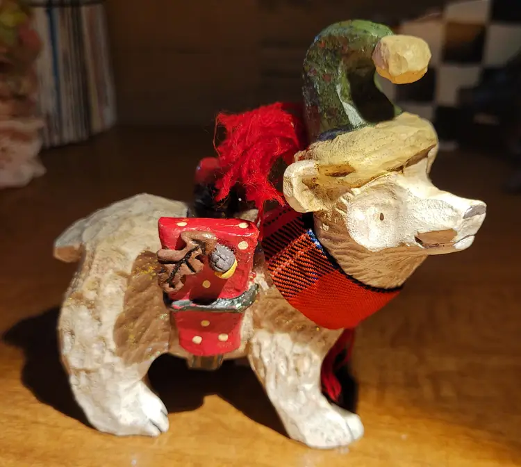 Vintage Kurt S. Adler Snowtown Snowfolk Animals - Polar Bear c.1990s