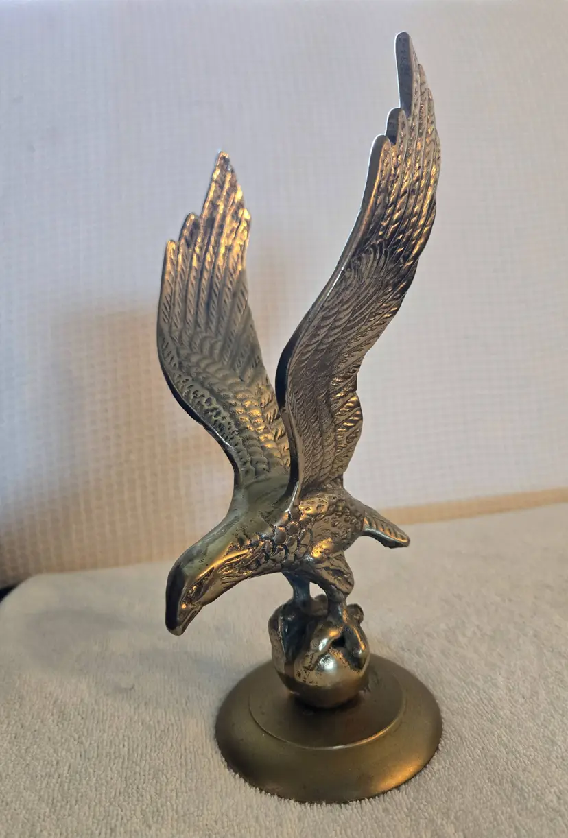 Vintage Solid Brass American Bald Eagle