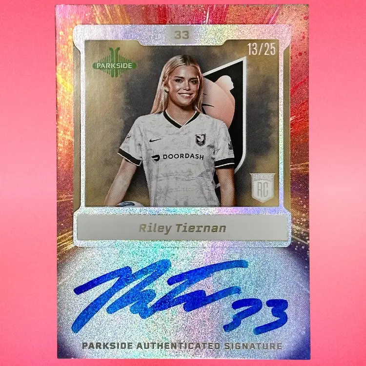 Riley Tiernan Auto /25 RC 2025 Parkside NWSL Vol 1 Angel City