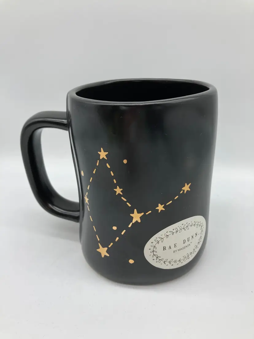 Rae Dunn Artisan Collection Virgo Mug In Black