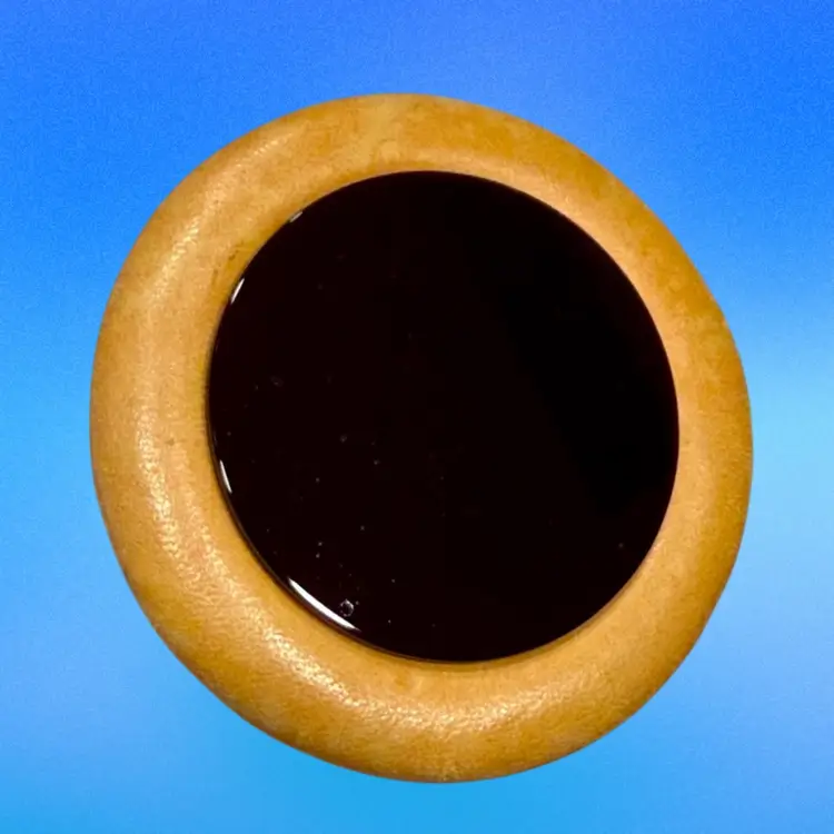 Vintage 1980’s Fabulous Chunky Handmade Italian Glove Leather & Black Onyx Stone Brooch, 3”