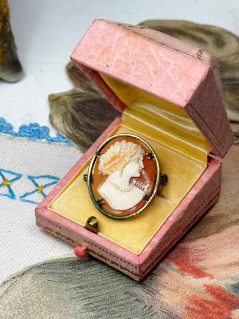Vintage Goldfilled Carved Shell Cameo