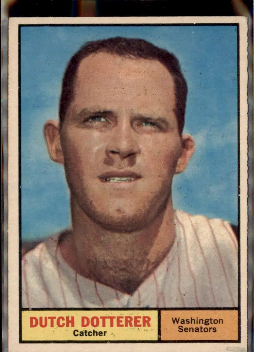 1961 Topps #332 Dutch Dotterer - ( ) - Washington Senators
