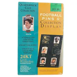 1994 Action Packed Quarterback Club, Gold Football Pins & Collection Sealed Box