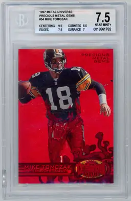 1997 Metal Universe MIKE TOMCZAK /150 Precious Metal Gems #54 BGS 7.5 NM+