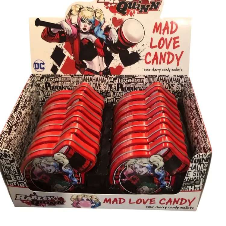 Stocking Stuffers - Harley Quinn Mad Love Sour Cherry Candy - One Case Lot of 12