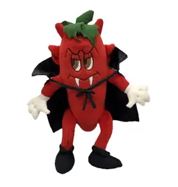 Good Stuff Red Chili Pepper Plush Vampire Dracula Halloween Vintage 12"