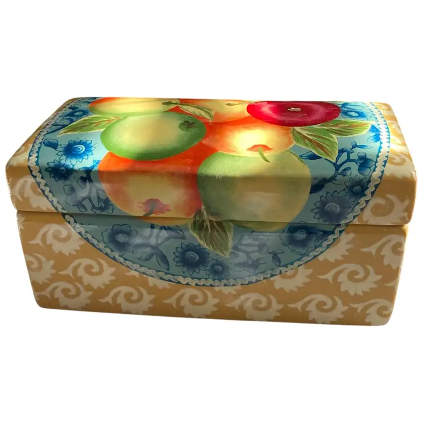 Beautiful Heavy Ceramic Painted Box