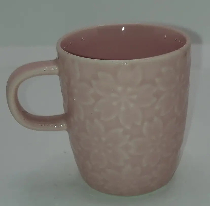 Starbucks 2017 Demi Spring Ceramic PINK Cherry Blossom Espresso Coffee Mug 2.5OZ