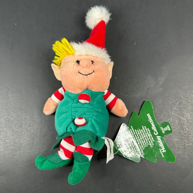 Stuffins Lumpy's Bean Bag Gang Jingle Elf LE Holiday Collection Plush Ornament