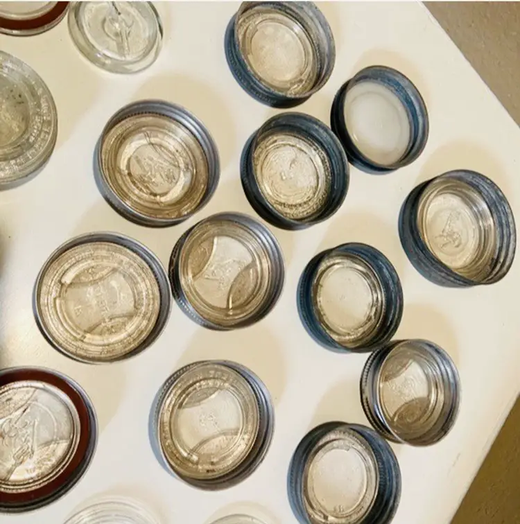 Lot of 38  Presto Canning Lid Sets & Ball Glass Jar Lids Farmhouse Rustic CottageCore Americana