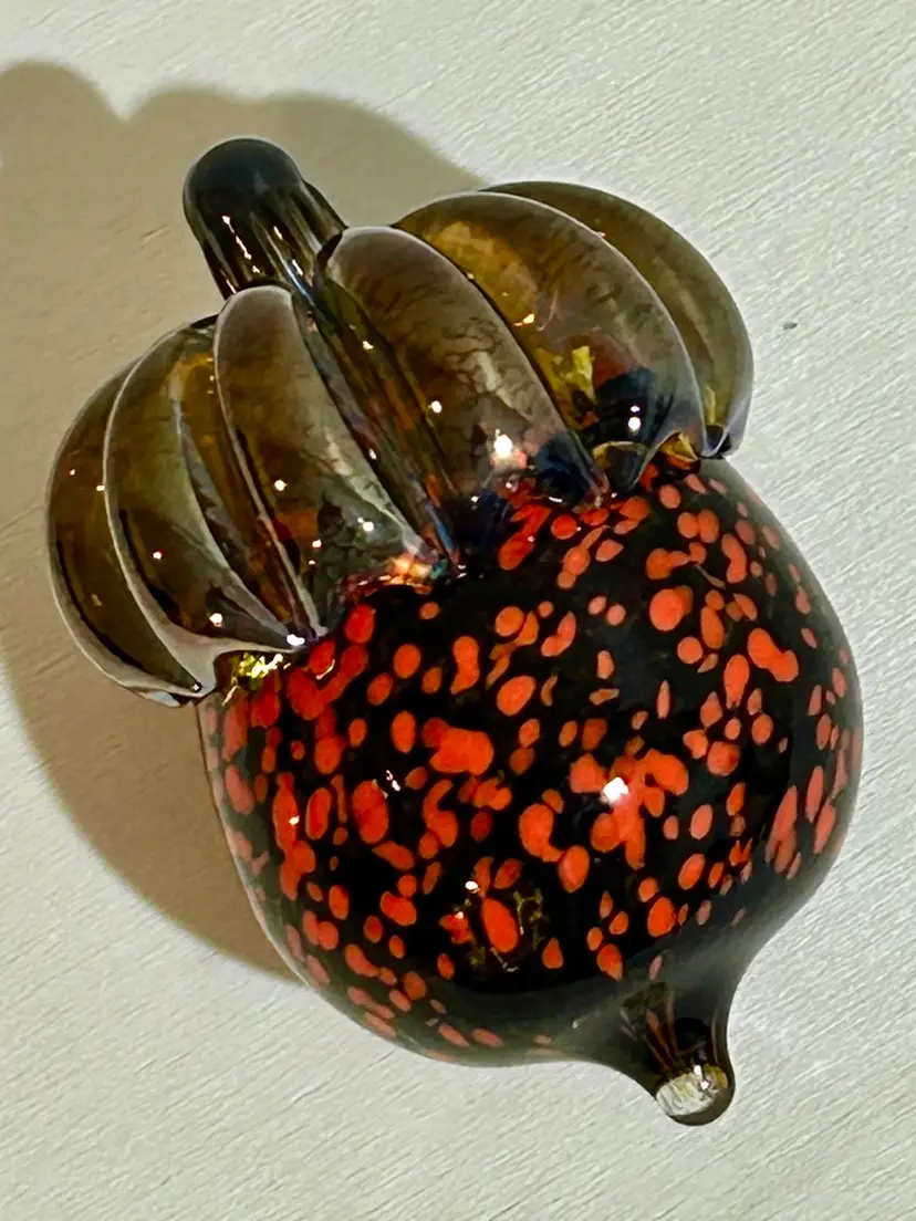 Hand Blown Glass Acorn Glass Orb Acorn Figurine Art Glass Paperweight