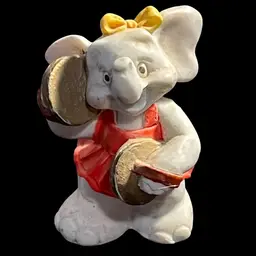 Vintage 1994 Signed J.C. Miniature Anthropomorphic Musical Elephant 🐘