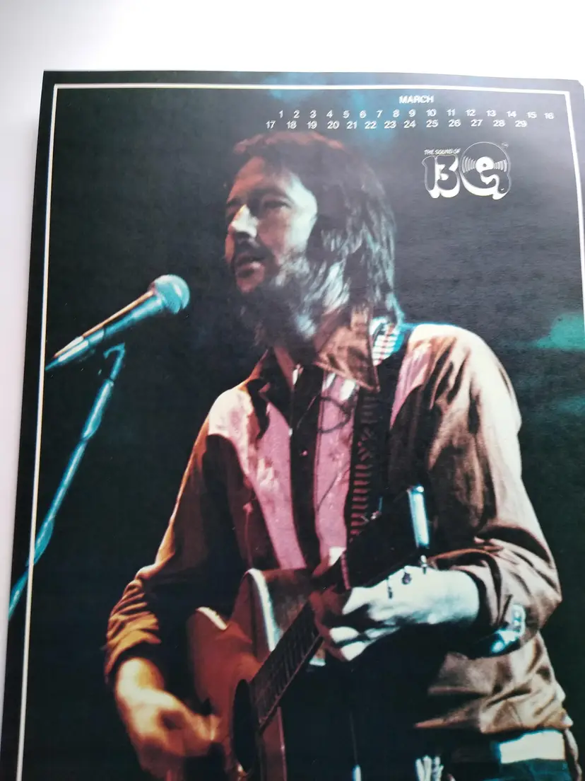 Eric Clapton Wall Poster Original 1975 Classic Blues Rock Music UNUSED 22" NOS