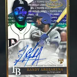 2020 Topps Gold Label Randy Arozarena Gold Frame Rookie Autograph