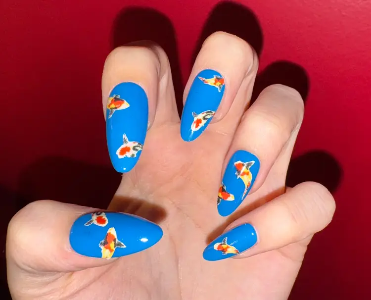 Speak Now Koi Fish Guitar Inspired Reusable Press on Nail Set