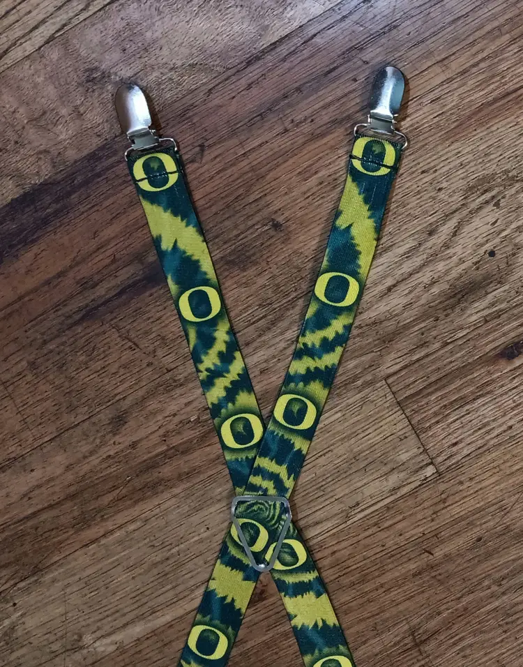 Oregon Ducks Suspenders college football basketball fan collegiate