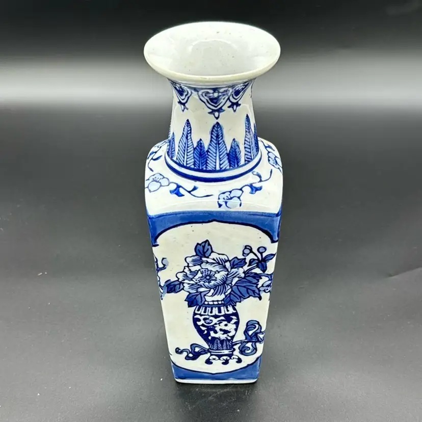 Vintage Hand Painted Porcelain Asian Vase