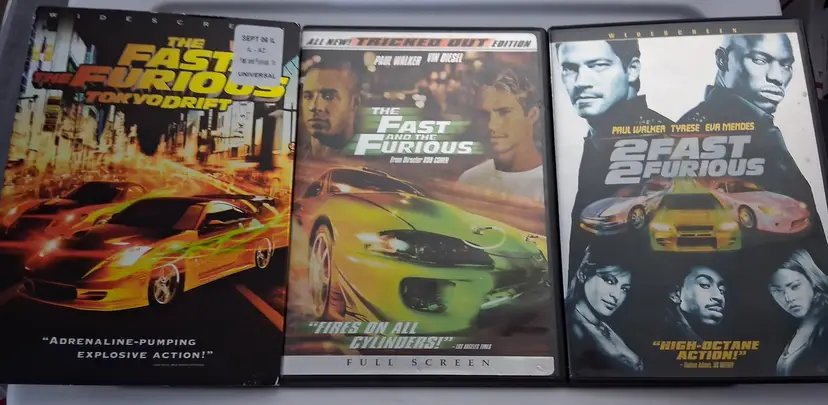 Fast and Furious DVD Collection ~ Tokyo Drift, 2 Fast 2 Furious, and More