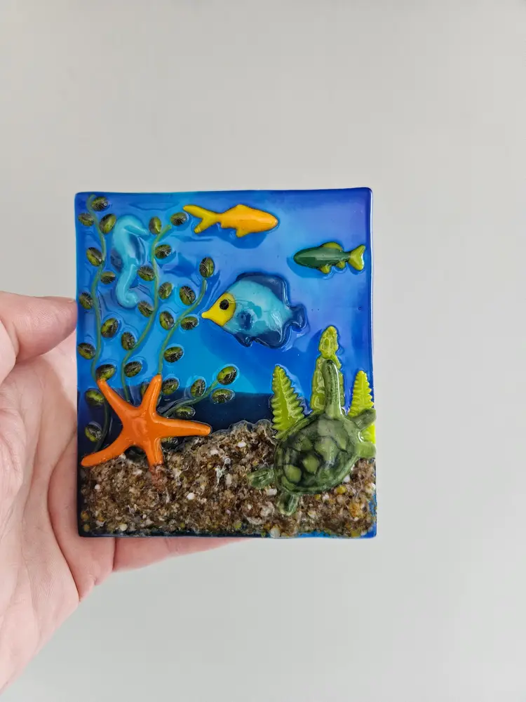 FUSED GLASS UNDER THE SEA NITE-LITE
