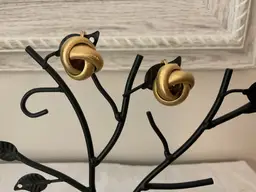 Vintage Monet Love Knot gold clip-on earrings