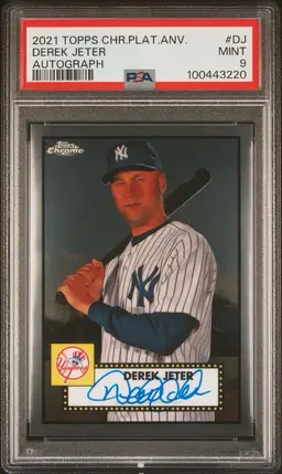 2021 Topps Chrome Platinum Anniversary Derek Jeter AUTO PSA 9 MINT New York Yankees