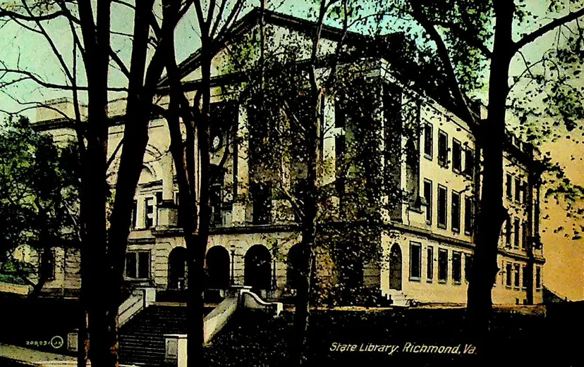 State Library Richmond Virginia Vintage Postcard