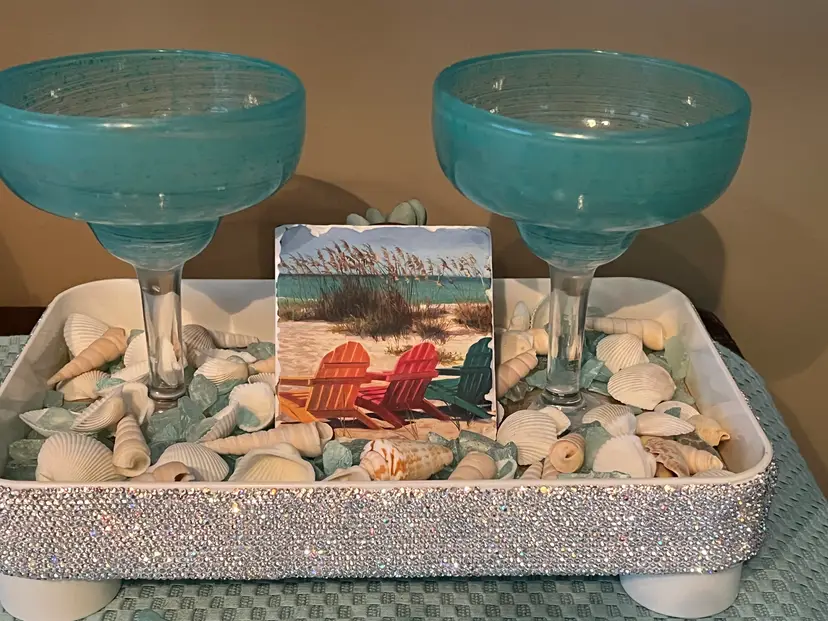 Pier One Margarita Drinkware & Beach Coaster New